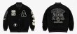 画像3: unisex Cross-border black embroideredacketbaseball uniform jacket blouson Stadium jumper ユニセックス 男女兼用クロスボーダー黒刺繍スタジアムジャンパー スタジャン MA-1 ボンバー ジャケット ブルゾン (3)