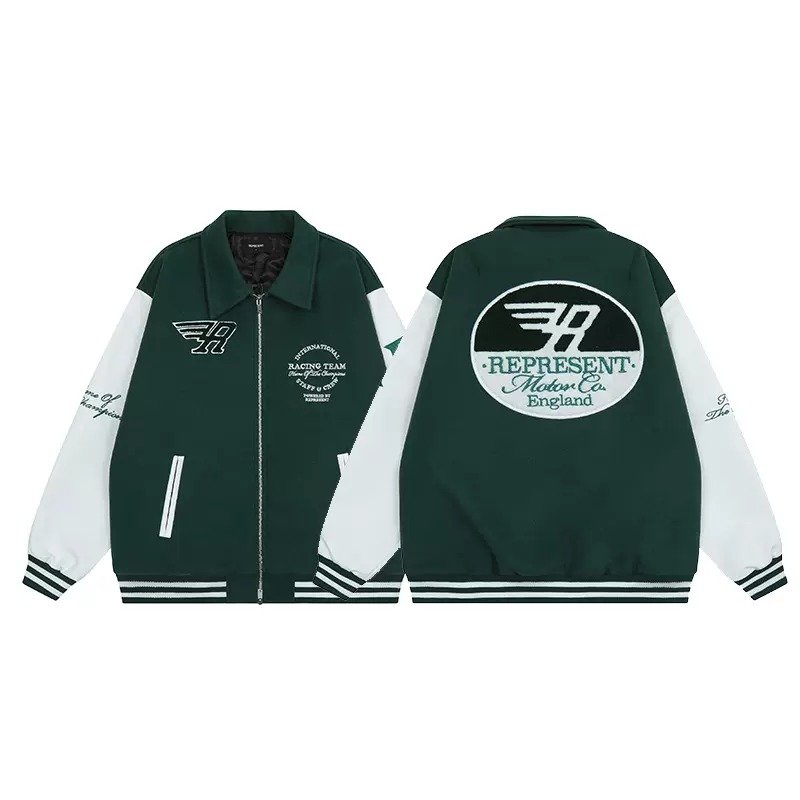 unisex REPRESENT embroidery baseball uniform jacket blouson