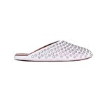 画像1: Women Rhinestone Flat Mule Slip On Sandal  レディース　ラインストーン　スタッズ　フラット　ミュール　スリップオン　サンダル　スリッパ 　 (1)