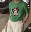 画像8: minnie knit short sleeve crew neck sweater  　ミニー編み込み半袖クールネックセーター ニット (8)