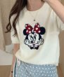 画像3: minnie knit short sleeve crew neck sweater  　ミニー編み込み半袖クールネックセーター ニット (3)