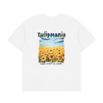 画像11: tulip mania print printed T shirt　 ユニセックス男女兼用チューリップマニアプリント半袖 Tシャツ (11)