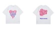 画像2: VUNC Lovely Heart printed T shirt　 ユニセックス男女兼用ラブリーハートプリント半袖 Tシャツ (2)