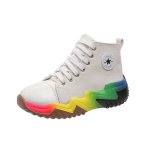 画像1: New 24SS 3 colors muffin daddy high cut lace-up sneakers　3色ユニセックス男女兼用厚底ハイカットマフィン厚底レースアップスニーカー (1)