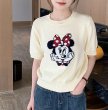 画像7: minnie knit short sleeve crew neck sweater  　ミニー編み込み半袖クールネックセーター ニット (7)