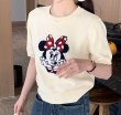 画像4: minnie knit short sleeve crew neck sweater  　ミニー編み込み半袖クールネックセーター ニット (4)