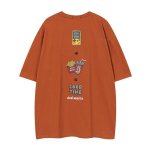 画像3: Weekend Happy Hour American Retro Cartoon Print Short Sleeve T-Shirt　 ユニセックス男女兼用ウイークエンドハッピープリント半袖 Tシャツ (3)