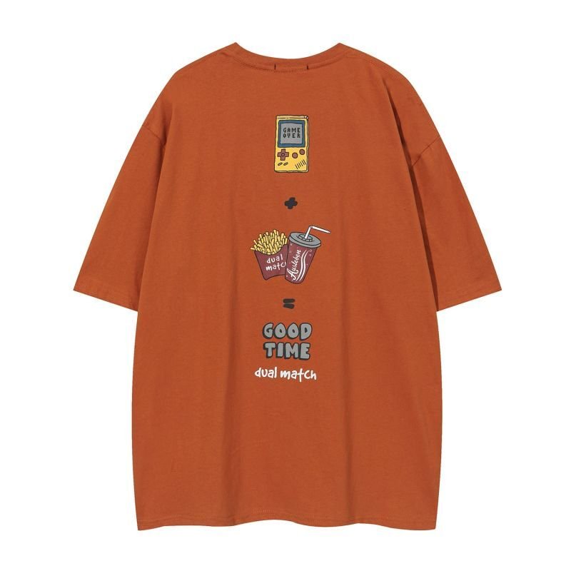 画像3: Weekend Happy Hour American Retro Cartoon Print Short Sleeve T-Shirt　 ユニセックス男女兼用ウイークエンドハッピープリント半袖 Tシャツ (3)