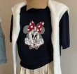 画像6: minnie knit short sleeve crew neck sweater  　ミニー編み込み半袖クールネックセーター ニット (6)