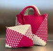 画像5: Mesh bicolor leather tote bag　メッシュバイカラーレザートートバッグ通学 通勤 ショッピング (5)