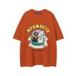 画像2: American retro cartoon letter short-sleeved T-shirt　 ユニセックス男女兼用レトロキャット＆ドッグプリント半袖 Tシャツ (2)