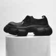 画像5: Men's chunky sole lace up shoes black loafers  チャンキーレースアップシューズ スニーカー ローファー　 (5)