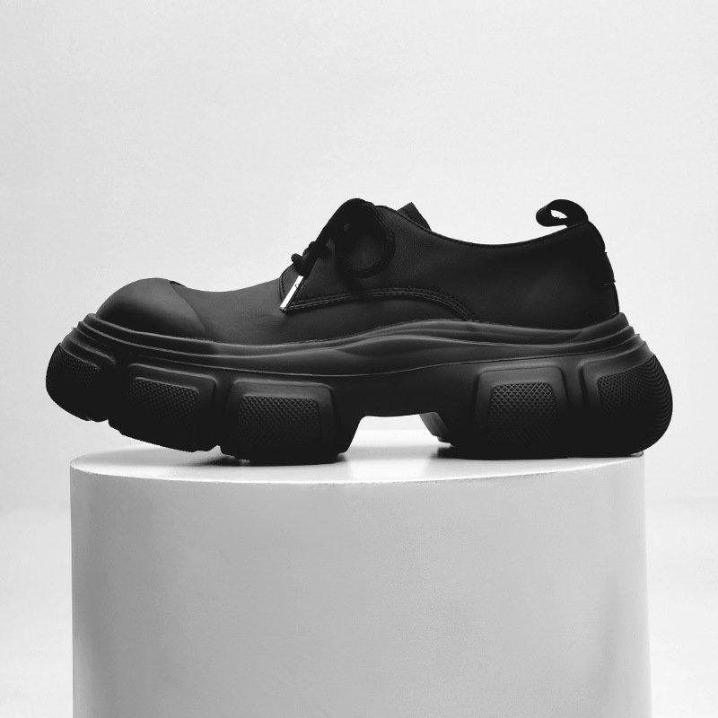 画像5: Men's chunky sole lace up shoes black loafers  チャンキーレースアップシューズ スニーカー ローファー　 (5)