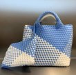 画像3: Mesh bicolor leather tote bag　メッシュバイカラーレザートートバッグ通学 通勤 ショッピング (3)