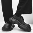 画像2: Men's chunky sole lace up shoes black loafers  チャンキーレースアップシューズ スニーカー ローファー　 (2)