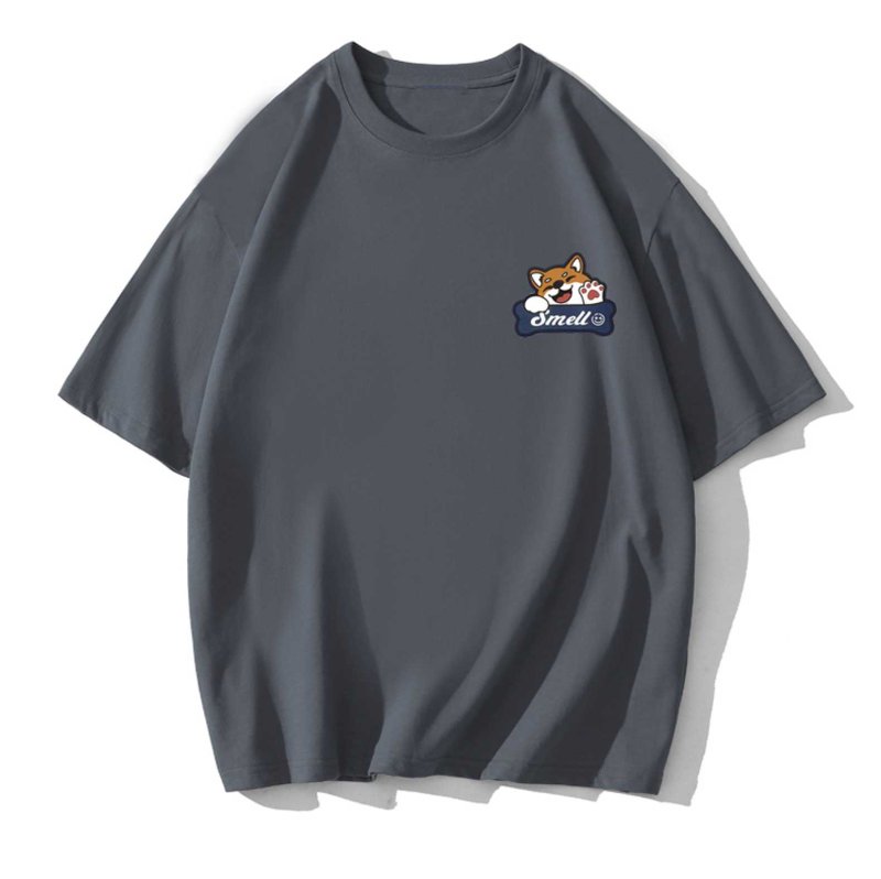 画像3: WASSUP One point cute dog round neck short sleeve T-shirt　 ユニセックス男女兼用WASSUPワズアップワンポイントキュートドッグプリント半袖 Tシャツ (3)