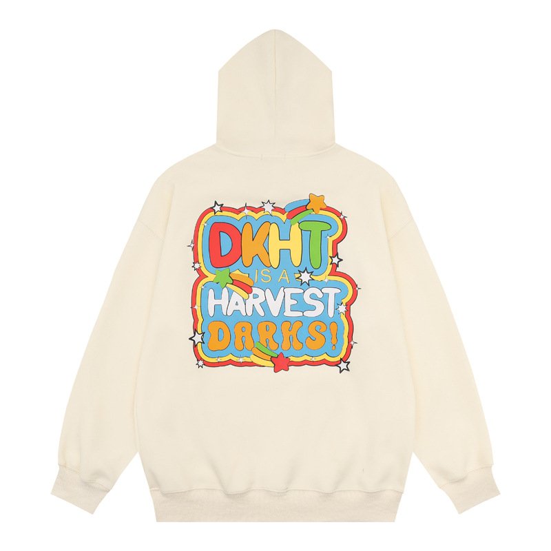 画像2: colorful letter logo print Hoodie Hoody sweater  ユニセックス 男女兼用 カラフルレターロゴ プリント フーディ スウェット パーカー (2)