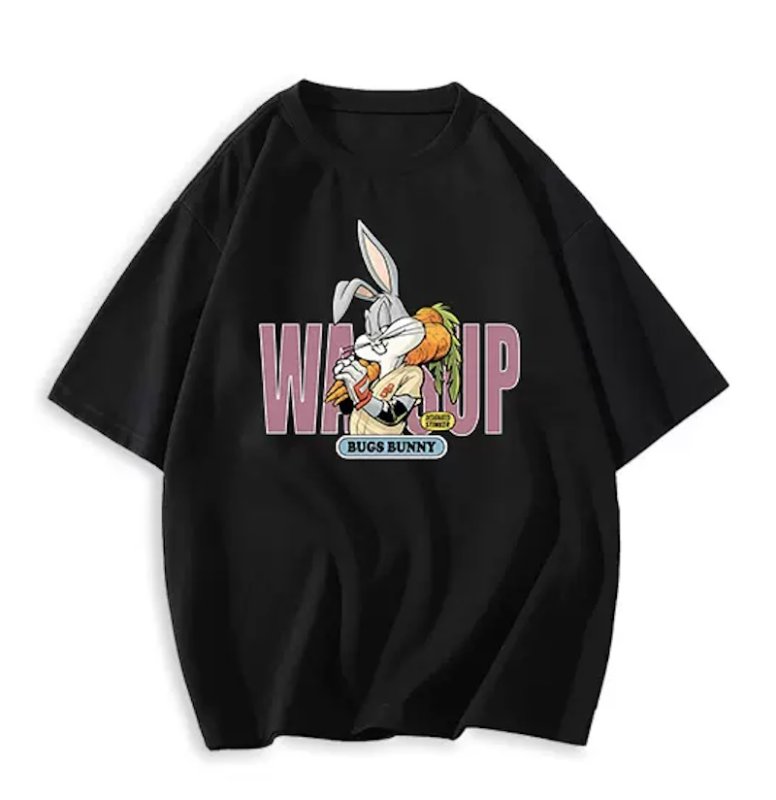 画像3: WASSUP wassup Bugs Bunny  round neck short sleeve T-shirt  ユニセックス男女兼用WASSUPワズアップバッグスバニープリント半袖 Tシャツ (3)