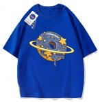 画像1: NASA x Star Donut short sleeve roundneck short sleeve T-shirt　 ユニセックス男女兼用ナサ×スタードーナツプリント半袖 Tシャツ (1)