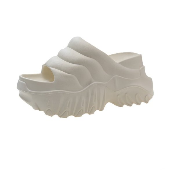 画像2: Unisex outer wear platform wedge heel flip flops Sandal slippers　ユニセックス厚底プラットフォームウエッジサンダルスリッパ　 (2)