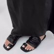 画像3:  celebrity pleated beach flat thong sandals slippers　ユニセックスセレブリティープリーツTバックトングサンダルサンダルスリッパ　 (3)