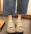 画像6: Unisex outer wear platform wedge heel flip flops Sandal slippers　ユニセックス厚底プラットフォームウエッジサンダルスリッパ　 (6)