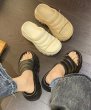 画像4: Unisex outer wear platform wedge heel flip flops Sandal slippers　ユニセックス厚底プラットフォームウエッジサンダルスリッパ　 (4)