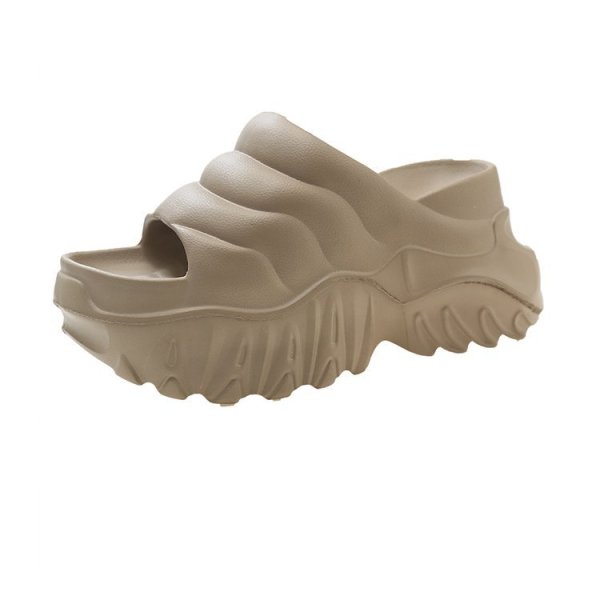 画像1: Unisex outer wear platform wedge heel flip flops Sandal slippers　ユニセックス厚底プラットフォームウエッジサンダルスリッパ　 (1)