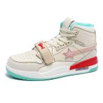 画像3: Unisex high top color block leather lace up sneakers shoes  ユニセックス男女兼用ハイトップハイカットカラーブロックレースアップ  スニーカー  (3)