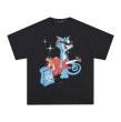画像2: BLACKAIR MADEEXTREME Unisex Tom and Jerry Guitar Short Sleeve T-shirt 男女兼用 トムとジェリー トム＆ジェリーギタープリント半袖 Tシャツ ユニセックス  (2)