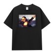 画像1: dancing mona lisa round neck short sleeve T-shirt 　 ユニセックス男女兼用ダンシングモナリザプリント半袖 Tシャツ (1)