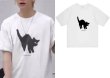 画像2: Cat print round neck short sleeve T-shirt 　 ユニセックス男女兼用キャット猫プリント半袖 Tシャツ (2)