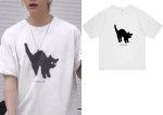 画像2: Cat print round neck short sleeve T-shirt 　 ユニセックス男女兼用キャット猫プリント半袖 Tシャツ (2)