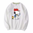 画像2: Snoopy & Woodpecker crew neck Print sweatshirt Sweat　ユニセックス男女兼用スヌーピー&ウッドペッカープリント  スウェットトレーナー (2)