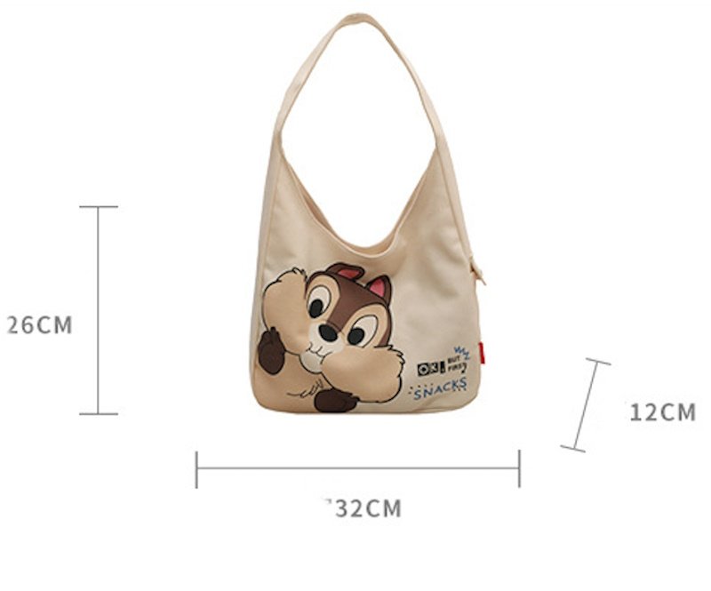 画像8: Mickey & Minnie & Chip and Dale print canvas shoulder tote bag　ミッキー＆ミニー＆チップとデールプリント キャンバスショルダートートバッグ通学 通勤 ショッピング (8)