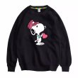 画像6: ILOVE Snoopy heart crew neck Print sweatshirt Sweat　ユニセックス男女兼用I LOVEスヌーピーハートプリント  スウェットトレーナー (6)