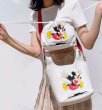 画像6: mickey mouse print leather bucket tote shoulder bag　ミッキーミッキーマウスプリント レザーショルダーバケットトートバッグ　通学 通勤 ショッピング (6)