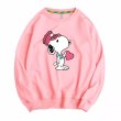 画像2: ILOVE Snoopy heart crew neck Print sweatshirt Sweat　ユニセックス男女兼用I LOVEスヌーピーハートプリント  スウェットトレーナー (2)