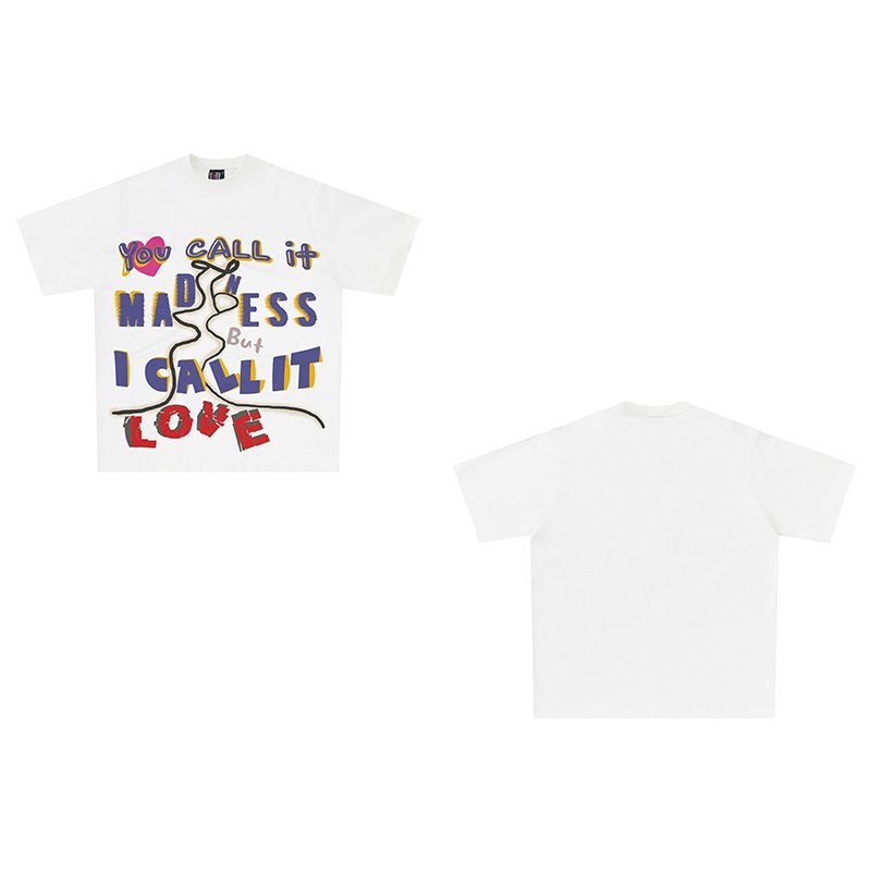 画像6: washed retro letter printed round neck short sleeve T-shirt 　 ユニセックス男女兼用レトロヒップホップレターグラフィックプリント半袖 Tシャツ (6)