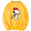 画像1: Snoopy & Woodpecker crew neck Print sweatshirt Sweat　ユニセックス男女兼用スヌーピー&ウッドペッカープリント  スウェットトレーナー (1)