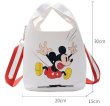 画像3: mickey mouse print leather bucket tote shoulder bag　ミッキーミッキーマウスプリント レザーショルダーバケットトートバッグ　通学 通勤 ショッピング (3)