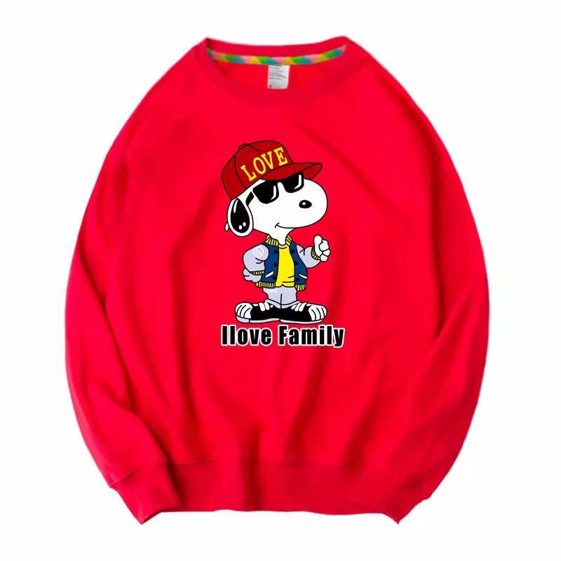 画像3: Hip hop Snoopy x I LOVE FAMILY crew neck Print sweatshirt Sweat　ユニセックス男女兼用ヒップホップスヌーピー×I LOVE FAMILYプリント  スウェットトレーナー (3)