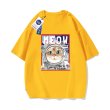 画像6: NASA×MEOW×Cat printed round neck short sleeve T-shirt 　 ユニセックス男女兼用ナサ×MEOW×キャット宇宙飛行士プリント半袖 Tシャツ (6)