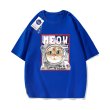 画像2: NASA×MEOW×Cat printed round neck short sleeve T-shirt 　 ユニセックス男女兼用ナサ×MEOW×キャット宇宙飛行士プリント半袖 Tシャツ (2)