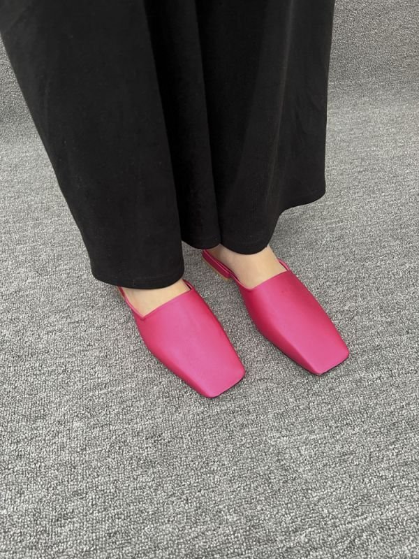 画像8:  New Solid Color Square Toe Mule sandals slippers flip flops  スクエアトゥソリッドカラーフラットミュールパンプスサンダルスリッパ  スクエアトゥソリッドカラーフラットミュールパンプスサンダルスリッパ  (8)