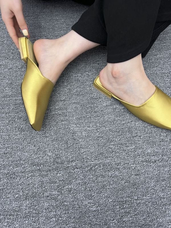 画像10:  New Solid Color Square Toe Mule sandals slippers flip flops  スクエアトゥソリッドカラーフラットミュールパンプスサンダルスリッパ  スクエアトゥソリッドカラーフラットミュールパンプスサンダルスリッパ  (10)