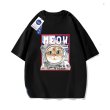 画像3: NASA×MEOW×Cat printed round neck short sleeve T-shirt 　 ユニセックス男女兼用ナサ×MEOW×キャット宇宙飛行士プリント半袖 Tシャツ (3)