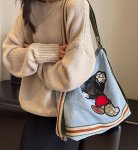画像10: Mickey denim backpack shoulder tote bag　ミッキーミッキーマウスデニムバックパックショルダートートバッグ通学 通勤 ショッピング (10)