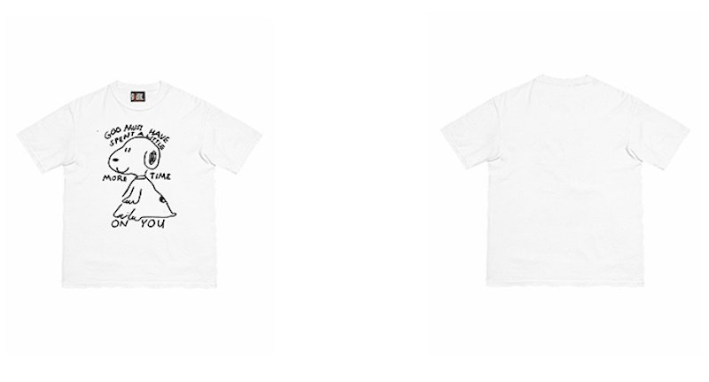 画像2: graffiti snoopy round neck short sleeve T-shirt 　 ユニセックス男女兼用グラフィック落書きスヌーピープリント半袖 Tシャツ (2)