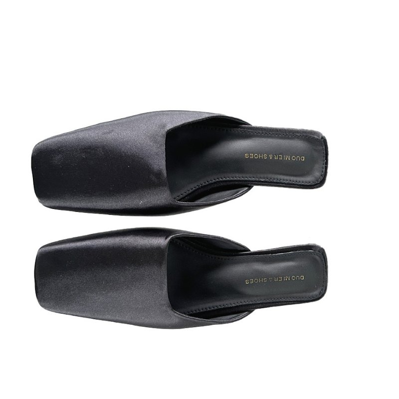 画像2:  New Solid Color Square Toe Mule sandals slippers flip flops  スクエアトゥソリッドカラーフラットミュールパンプスサンダルスリッパ  スクエアトゥソリッドカラーフラットミュールパンプスサンダルスリッパ  (2)